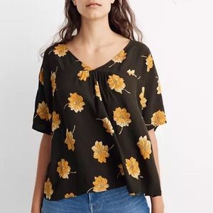 Madewell Rhyme Top in Fall Flowers